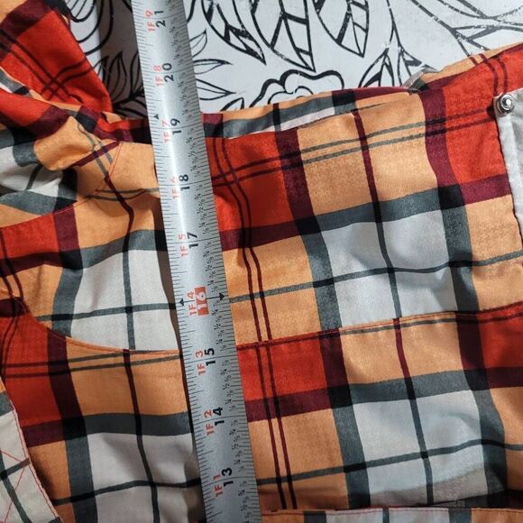 Hooded cottagecore coat Autumn plaid multiple pockets outerwear vintage inspired - Picture 7 of 11
